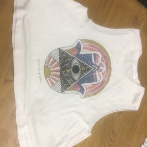 Spiritual Gangster hamsa cropped night tank top t